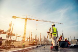 Construction site land surveying