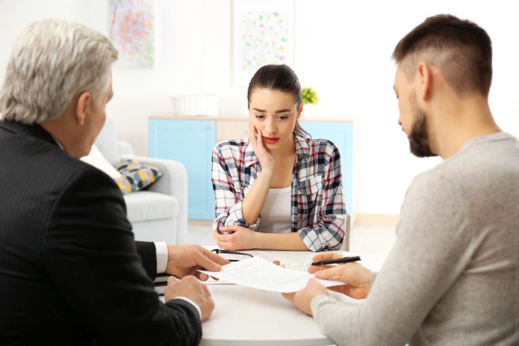 couple with a lawyer